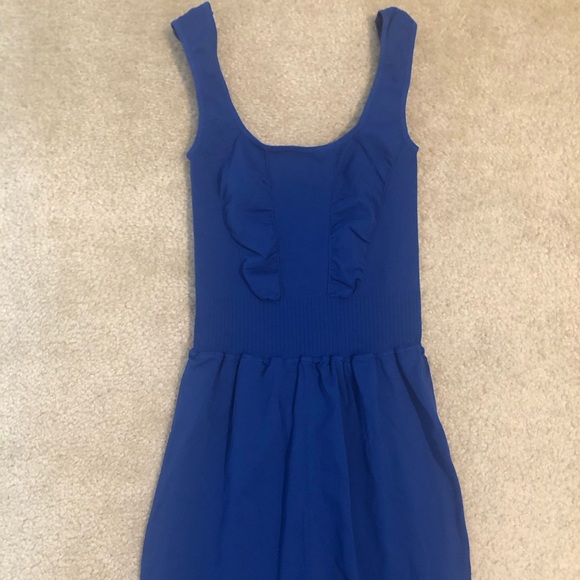 Free People Good Karma Flared Onesie In Blue Indigo. NWOT! Sz XS/S - Picture 6 of 8